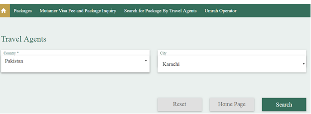 Search for Approved Travel Agent