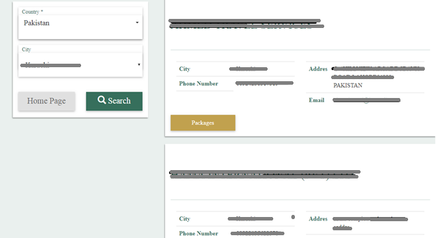 Search for approved travel agent