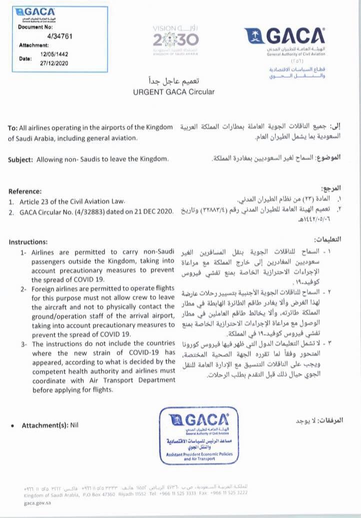 Saudi Arabia Allows Saudi Expats to Travel outside the Kingdom